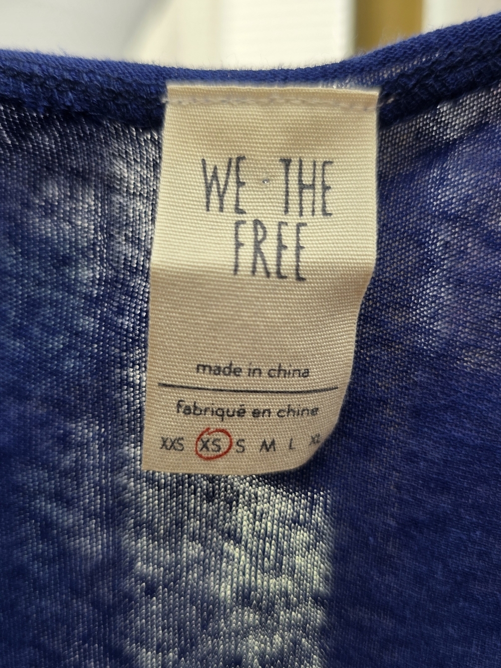 Free People We The Free Royal Blue V-Neck Tiered Sleeveless Tank Distressed XS - Picture 3 of 9